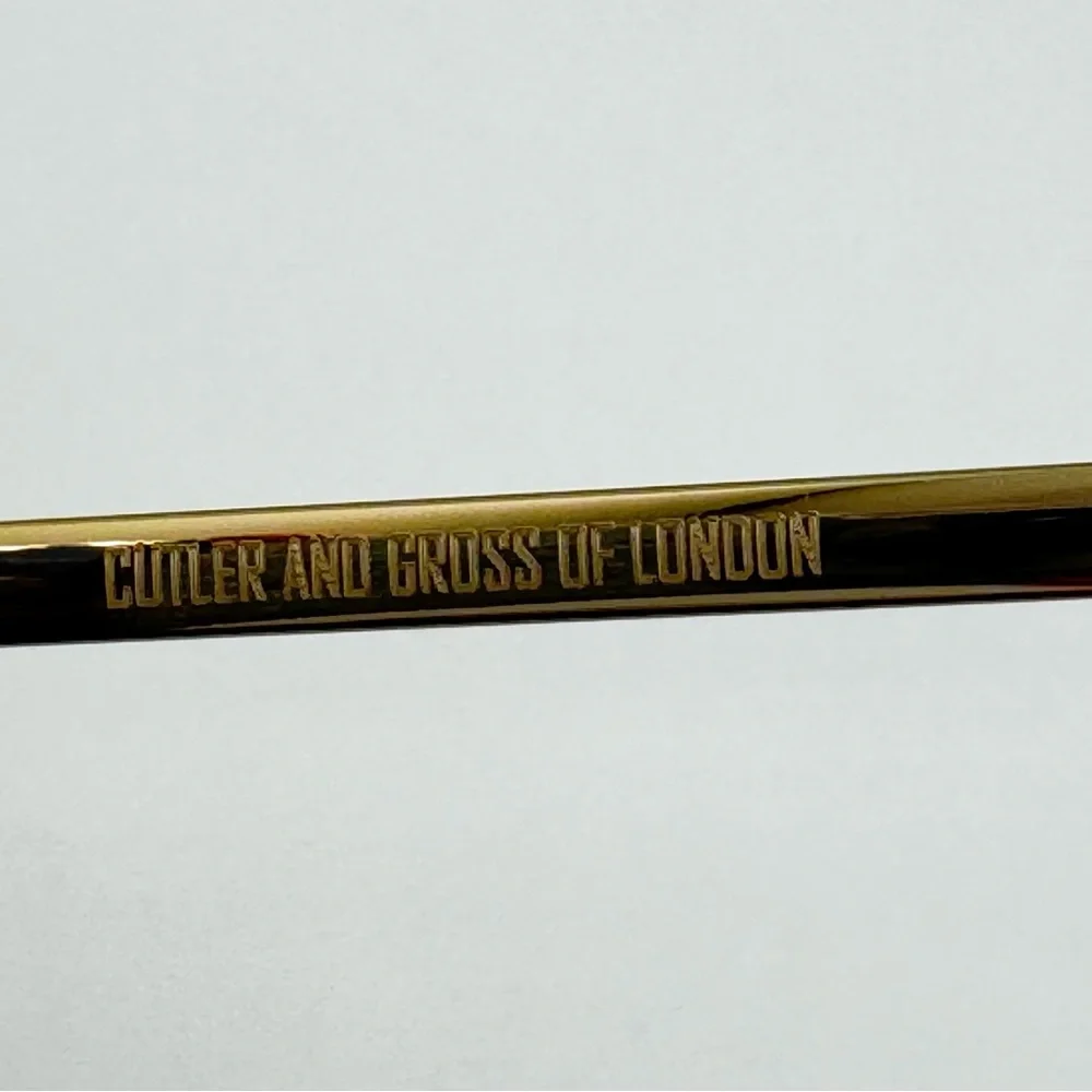 Cutler and Gross - sunglasses 60-17-140, gold / blue frames gradient blue lens - Picture 5 of 13